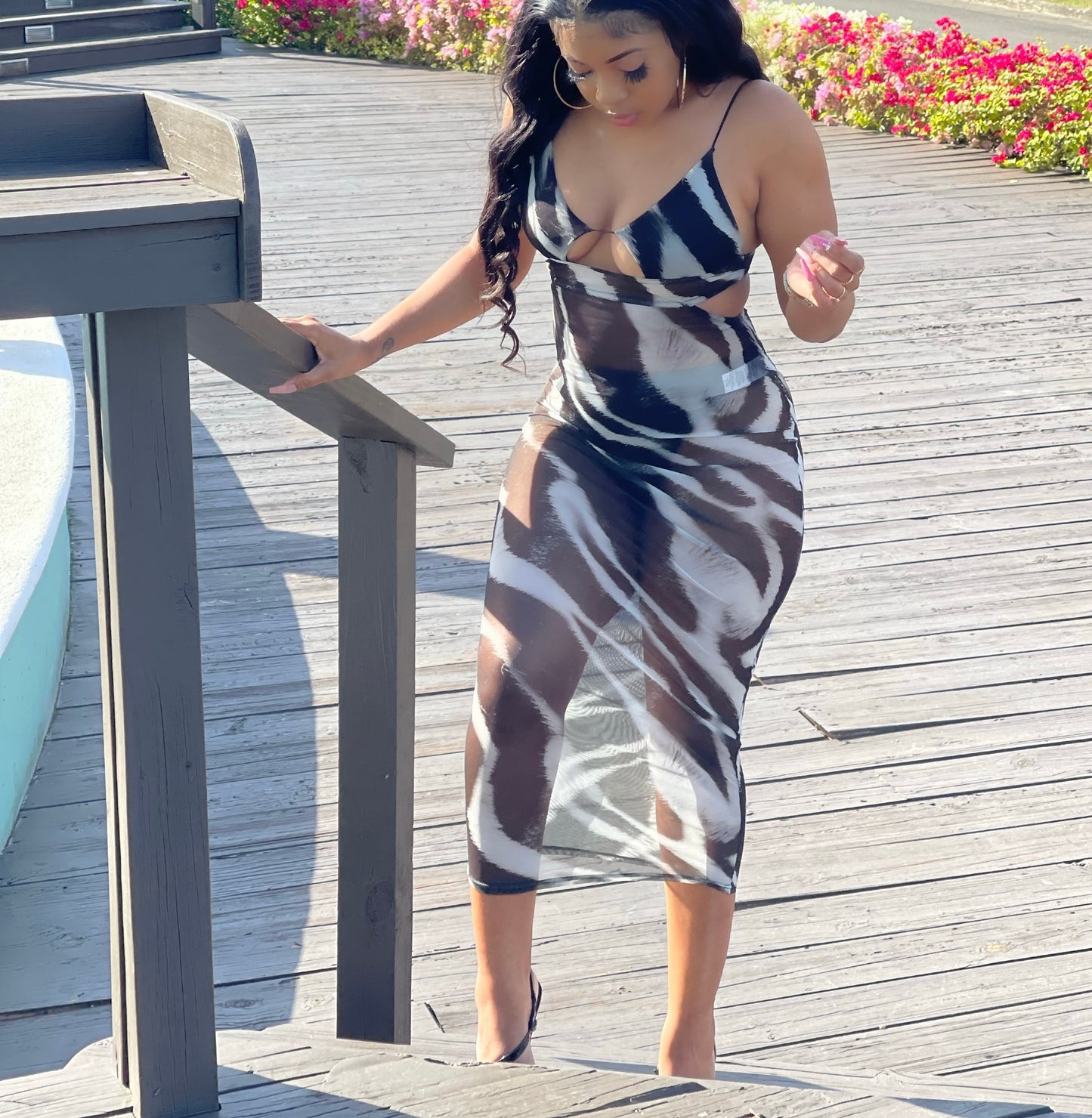 Zebra bodycon dress